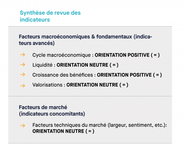 Synthèse de revue des indicateurs