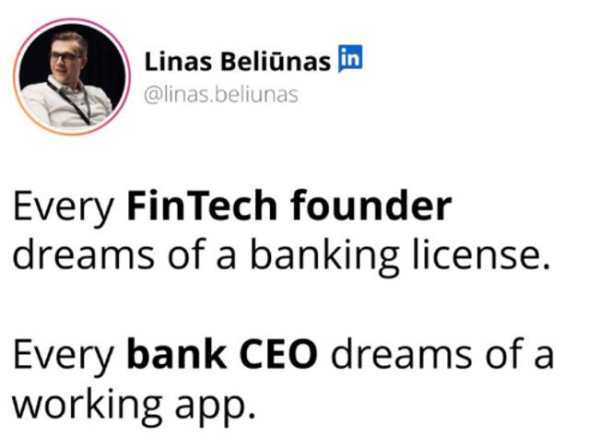 FinTechs are becoming banks while banks are acquiring FinTechs. Yet, it’s significantly harder to be a well-run bank than have a good app.